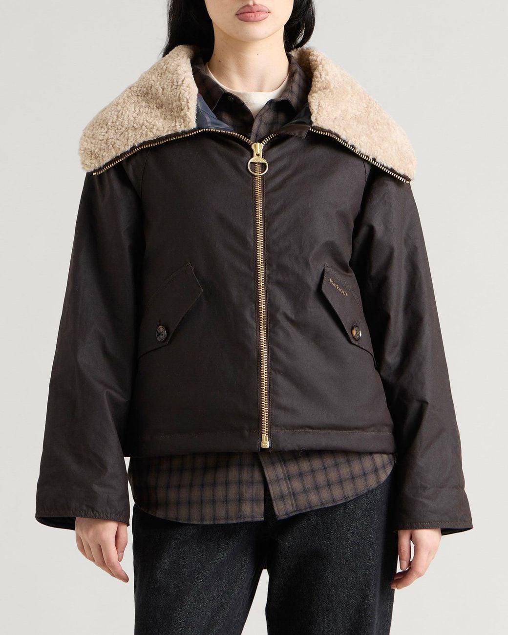 Barbour Mary Wax Jacket in Black | Lyst