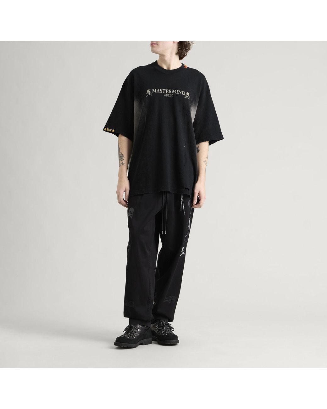 MASTERMIND WORLD Black Og Vintage T-Shirt for men