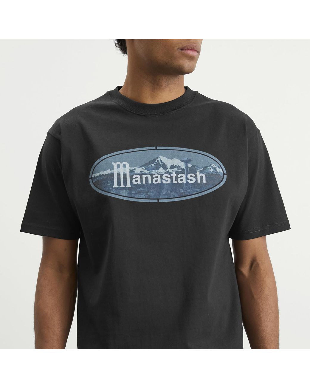 Manastash Black Ridge Logo T-Shirt for men