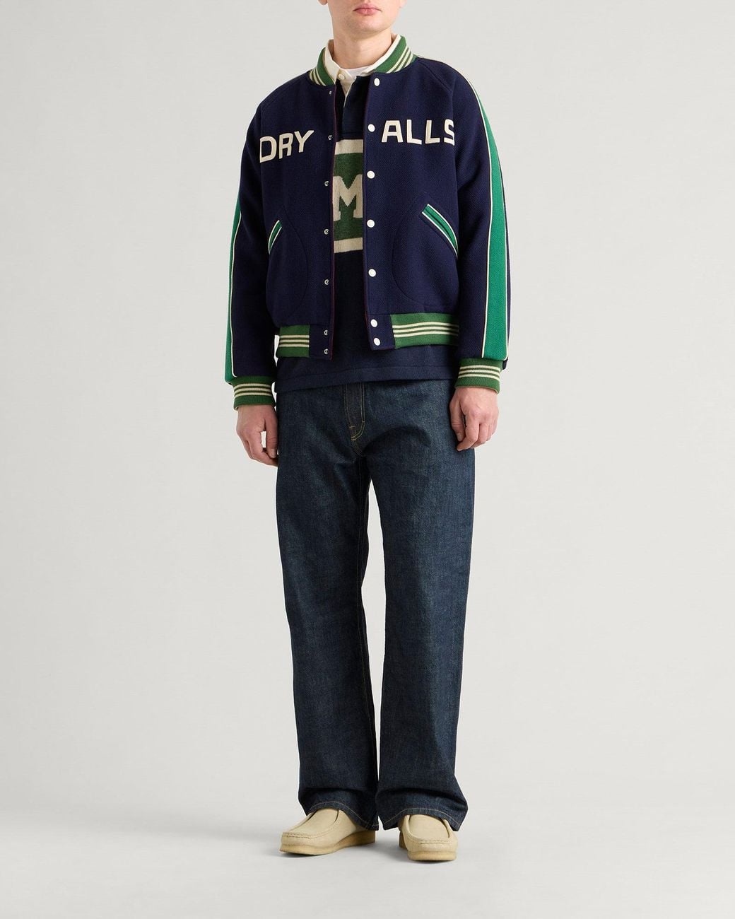 Human Made Blue Reversible Varsity Jacket for men