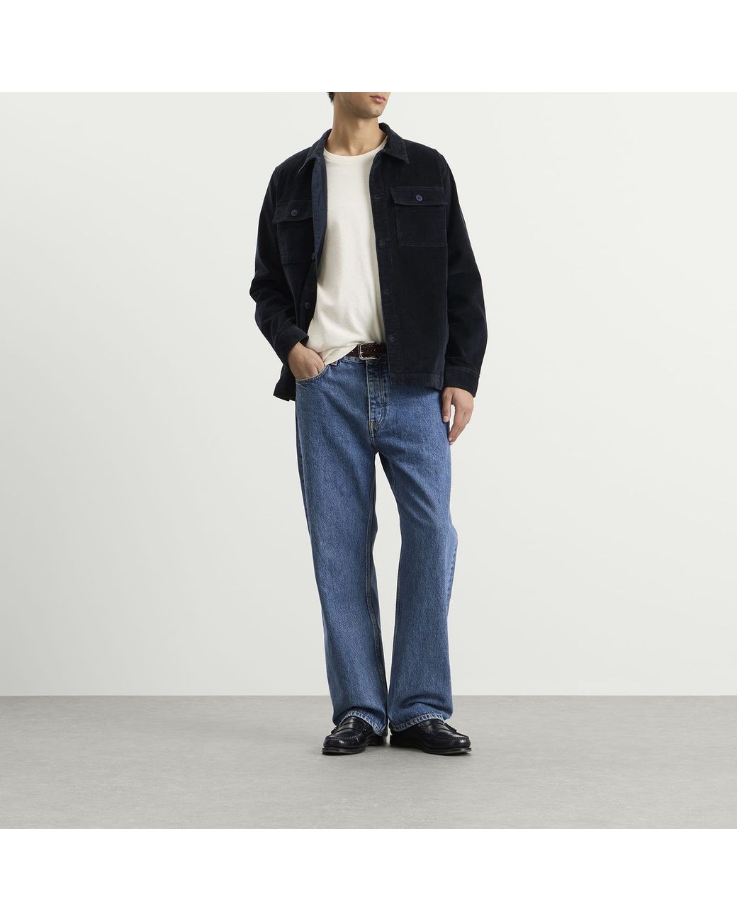 Barbour Black Cord Overshirt for men