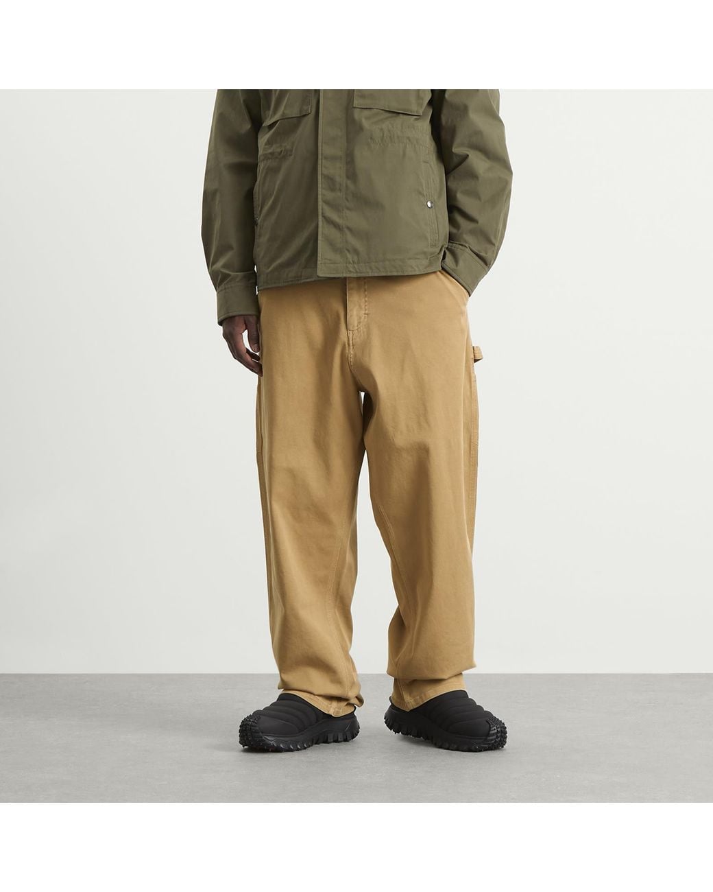 Moncler Natural Gabardine Cotton Trousers for men