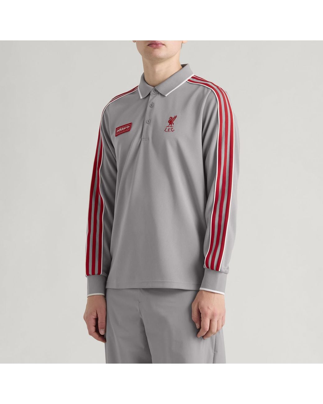 Adidas Gray Spezial Liverpool Fc Polo Top for men