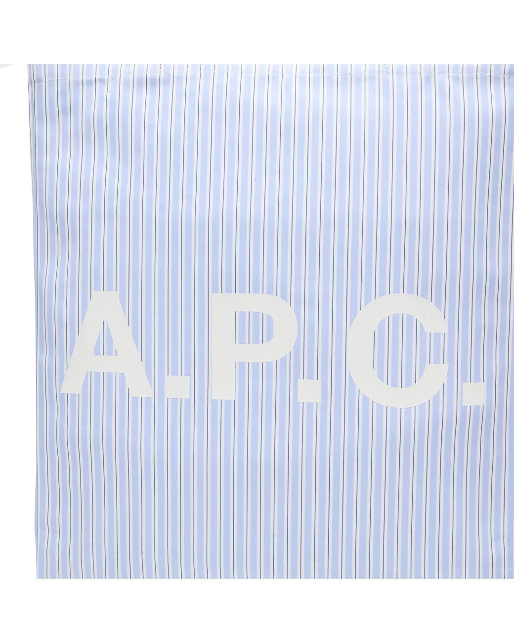 A.P.C. Blue Striped Poplin Lou Tote Bag for men