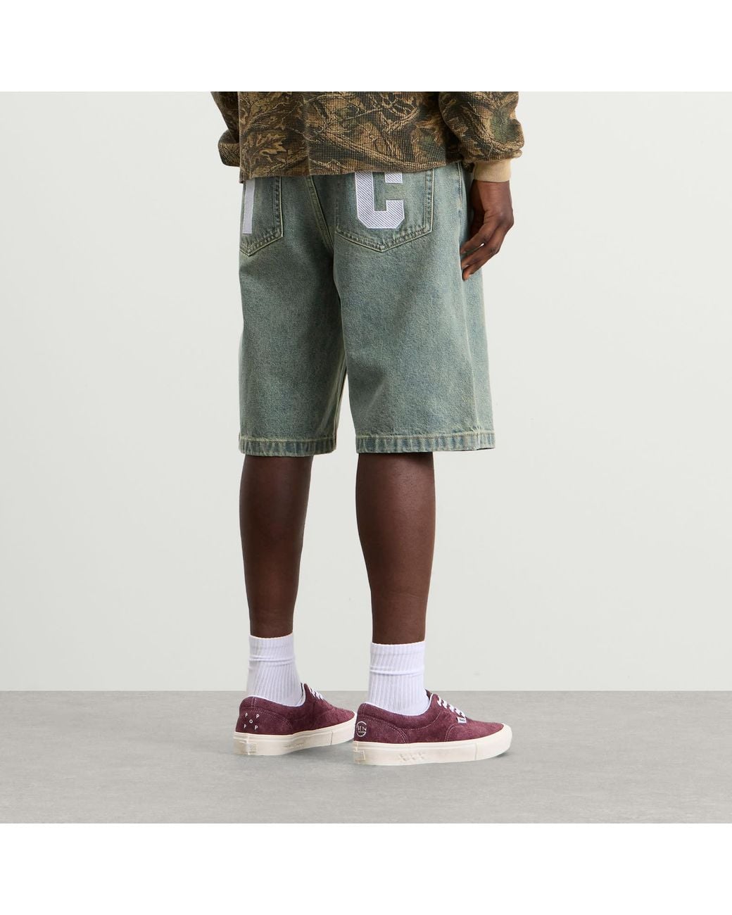 ICECREAM Blue Running Dog Denim Shorts for men