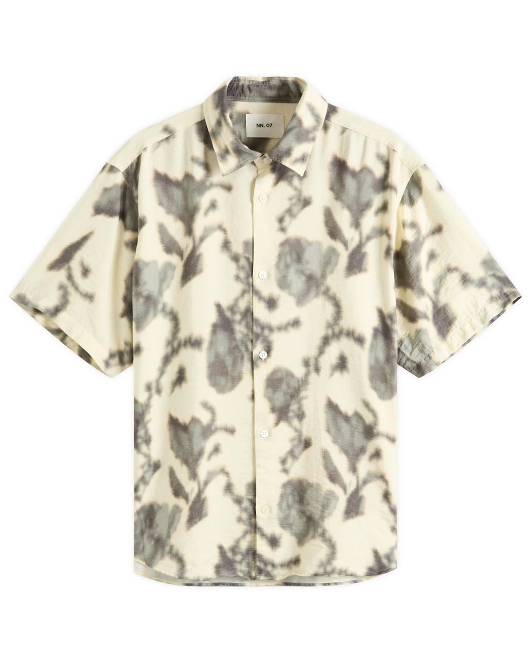 NN07 Natural Freddy Print Short Sleeve Shirt for men