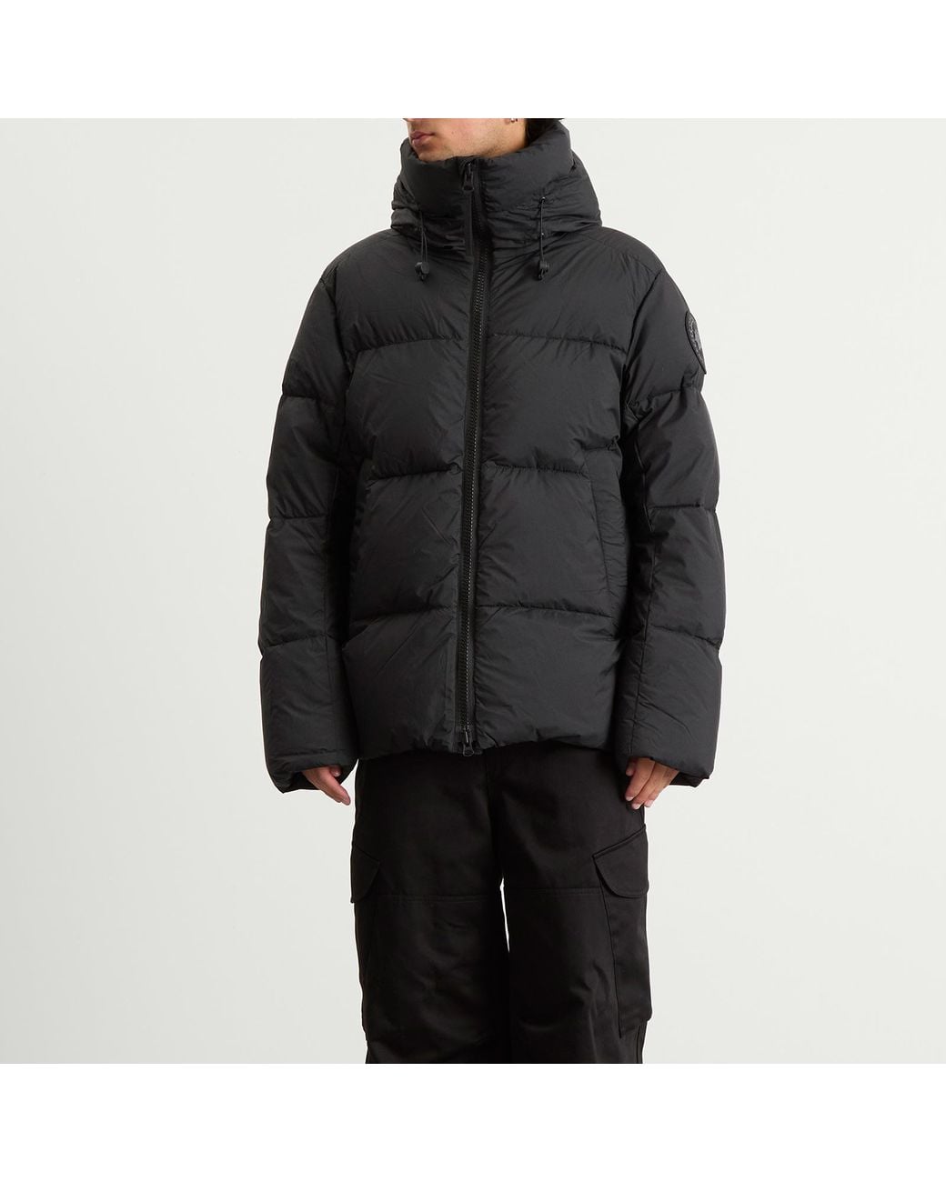 Canada Goose Black Crofton Matte Puffer Jacket for men