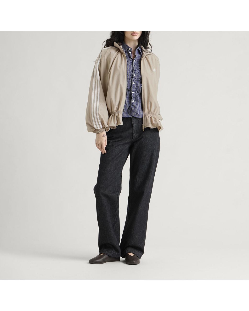 Adidas Natural Blousy Oversized Track Top