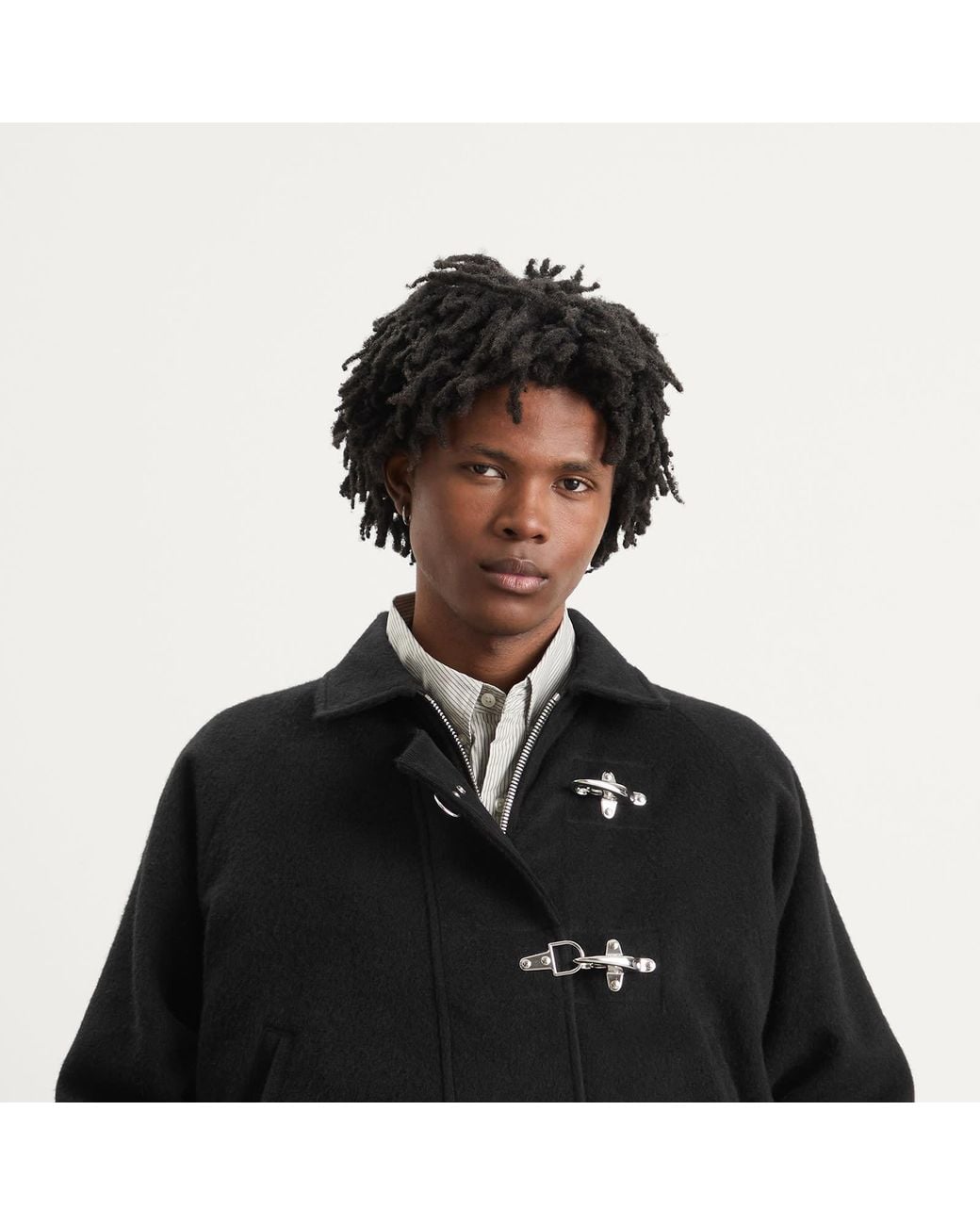 Ronning Black Fireman Clasp Jacket for men