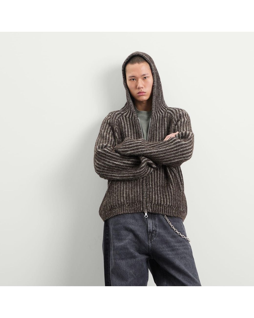 Our Legacy Gray Level Wool Hood for men