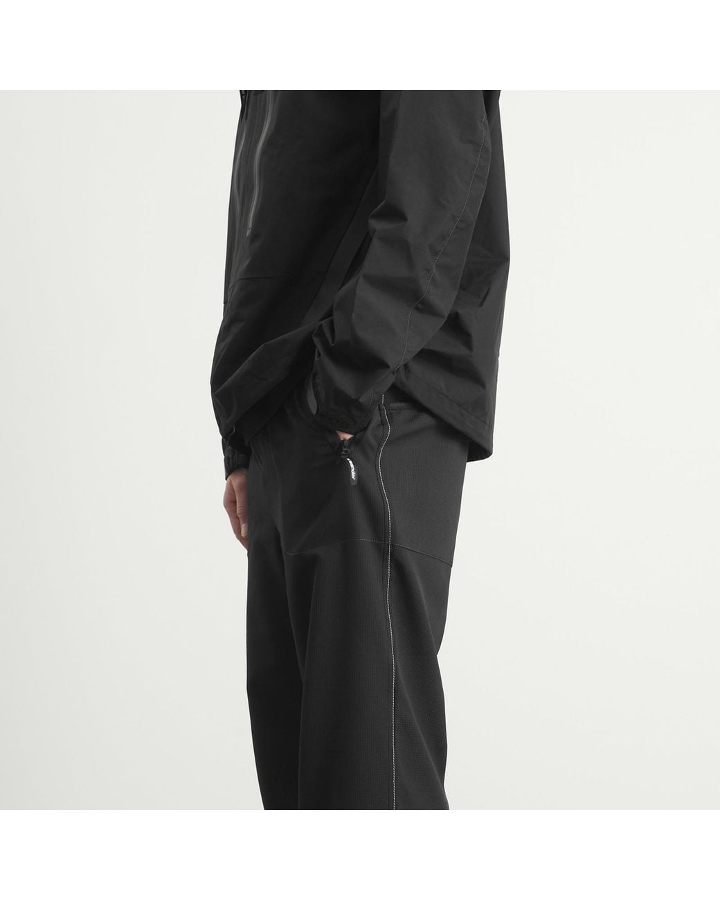 And Wander Black Vent Trousers for men
