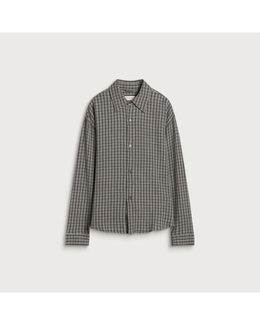 mfpen Gray Check Vacation Shirt for men