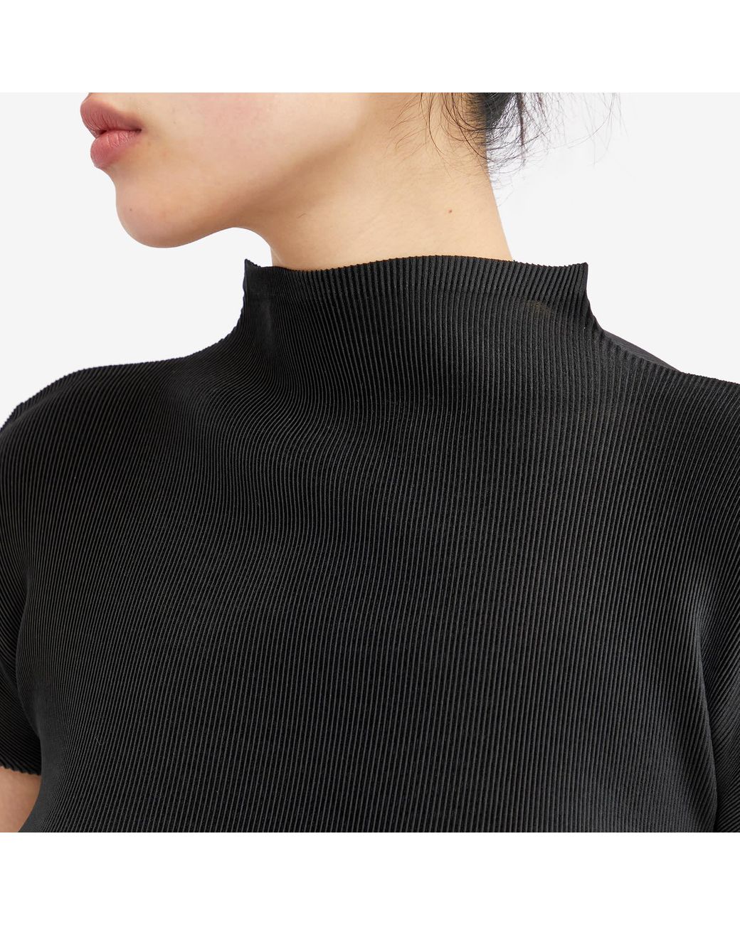 Pleats Please Issey Miyake Mist Basics Top in Black | Lyst