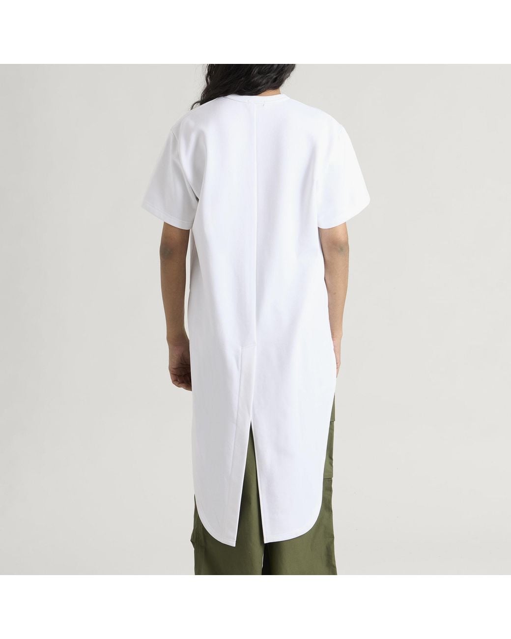 Comme des Garçons White Cotton Blend Drop Hem T-Shirt for men
