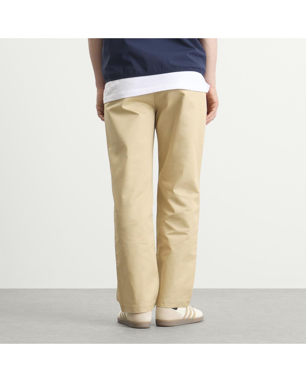 Malbon Natural Reverse Pleat Trouser for men