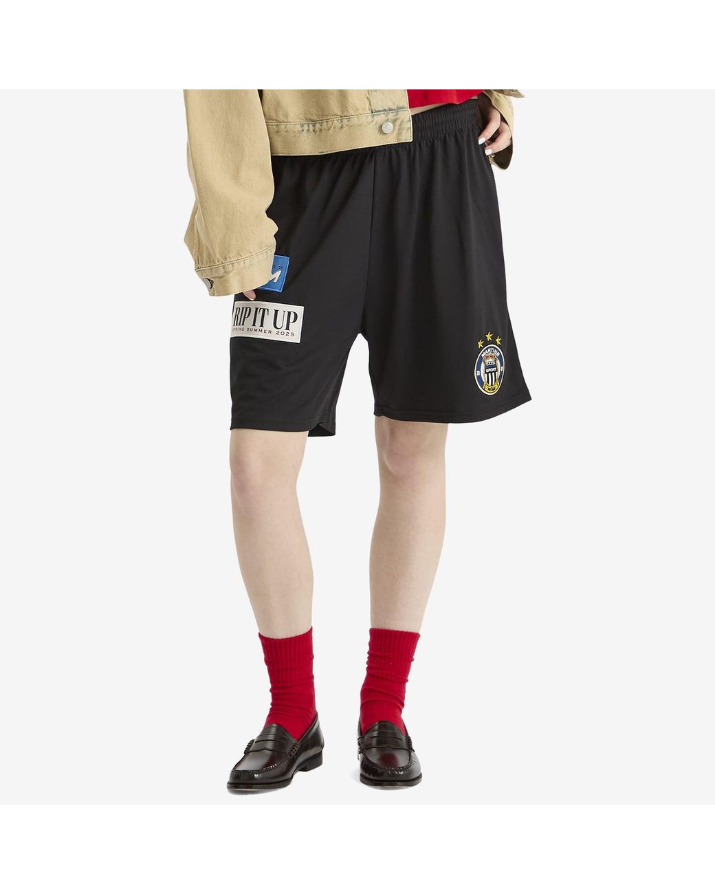 Martine Rose Football Shorts in Black | Lyst