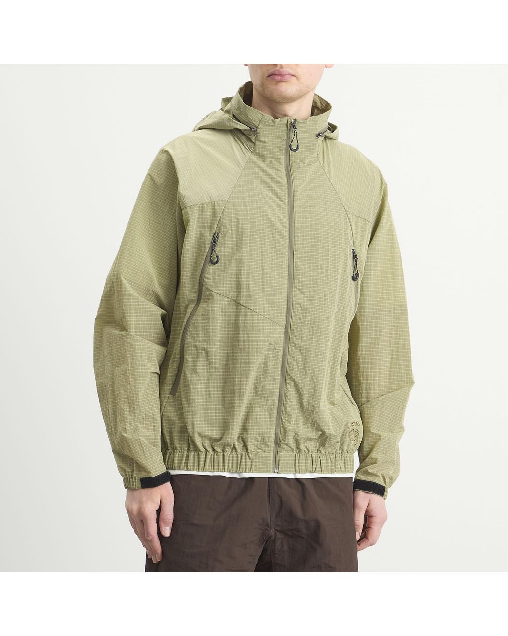 KARMA8A Green Hidden Hood Light Jacket for men