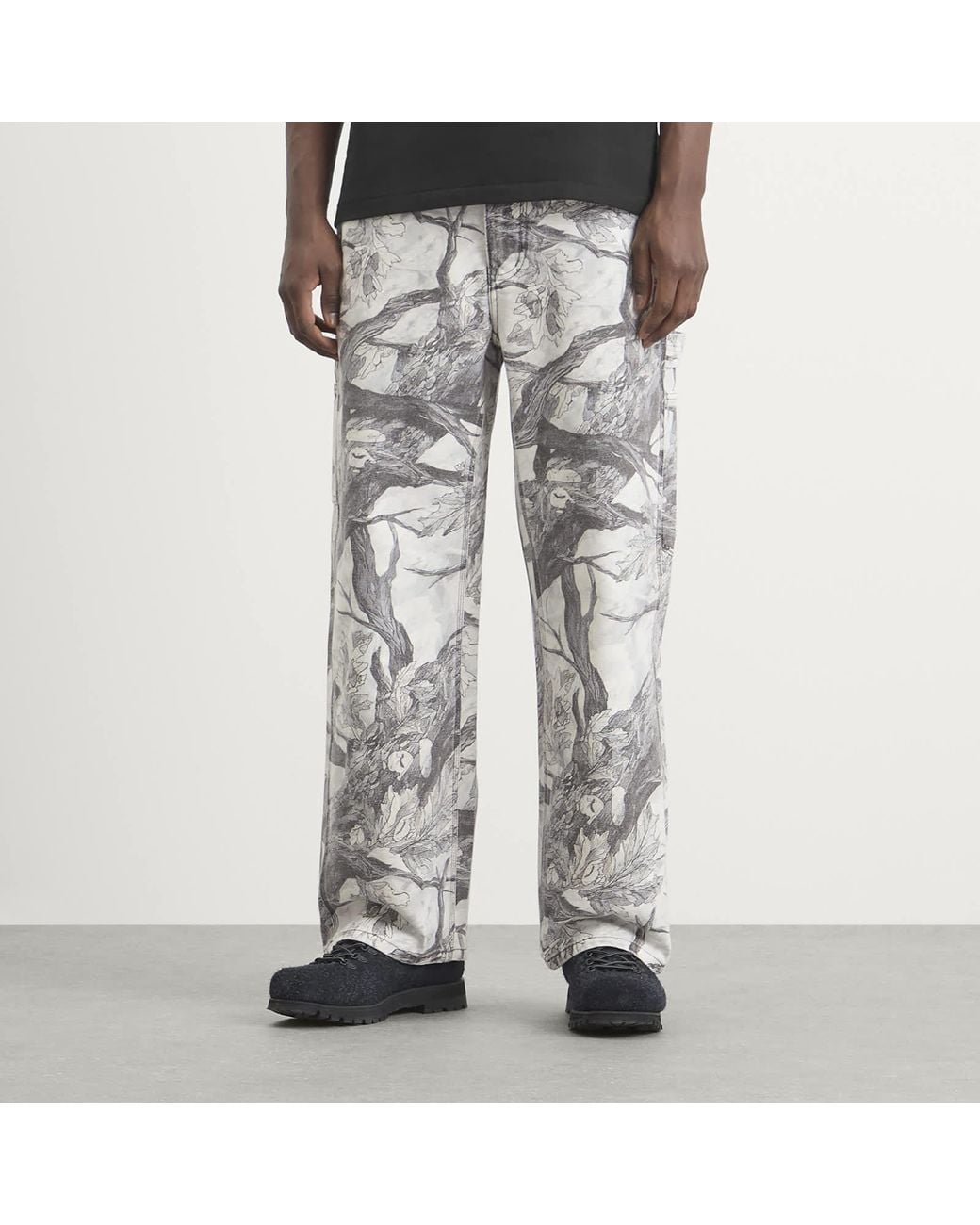 Printable Loop Border A Bathing Ape Tree Edge Camo Work Pants in Gray for Men | Lyst