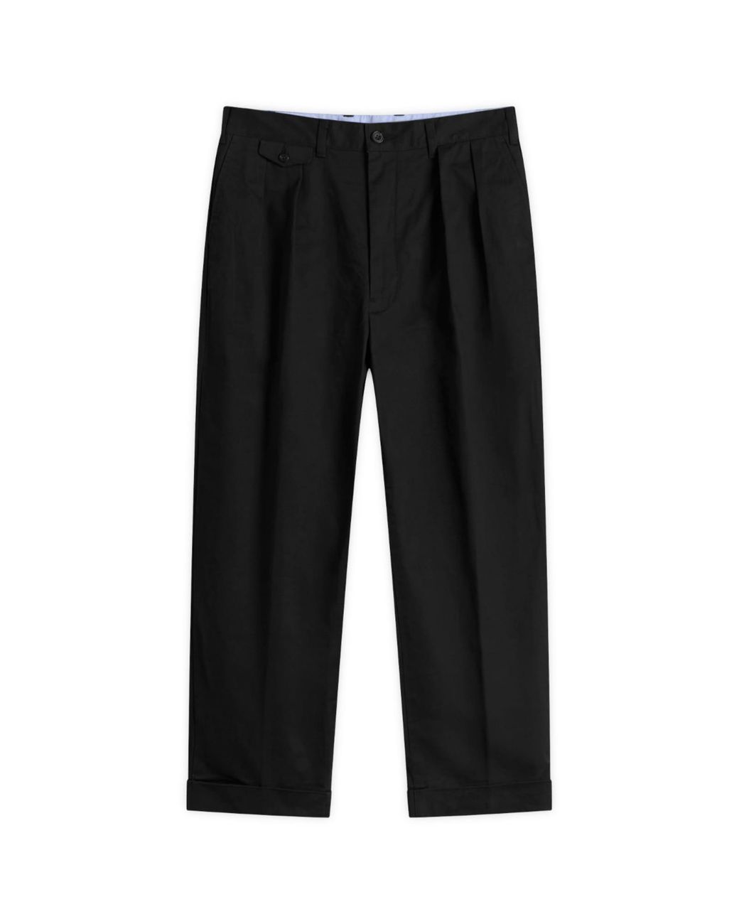 Beams Plus Black 2 Pleat Chino for men