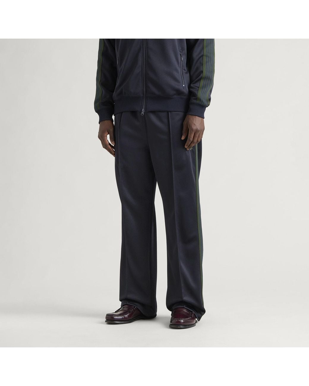 Needles Blue Poly Smooth Track Pants for men