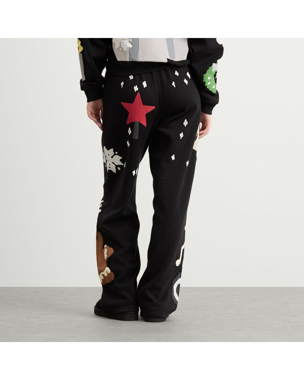 Skims Black X Cpfm Printed Straight Leg Pant