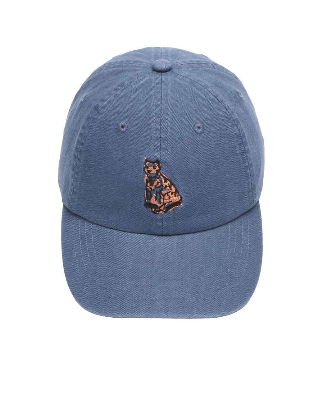 Folk Blue Herringbone Cap for men