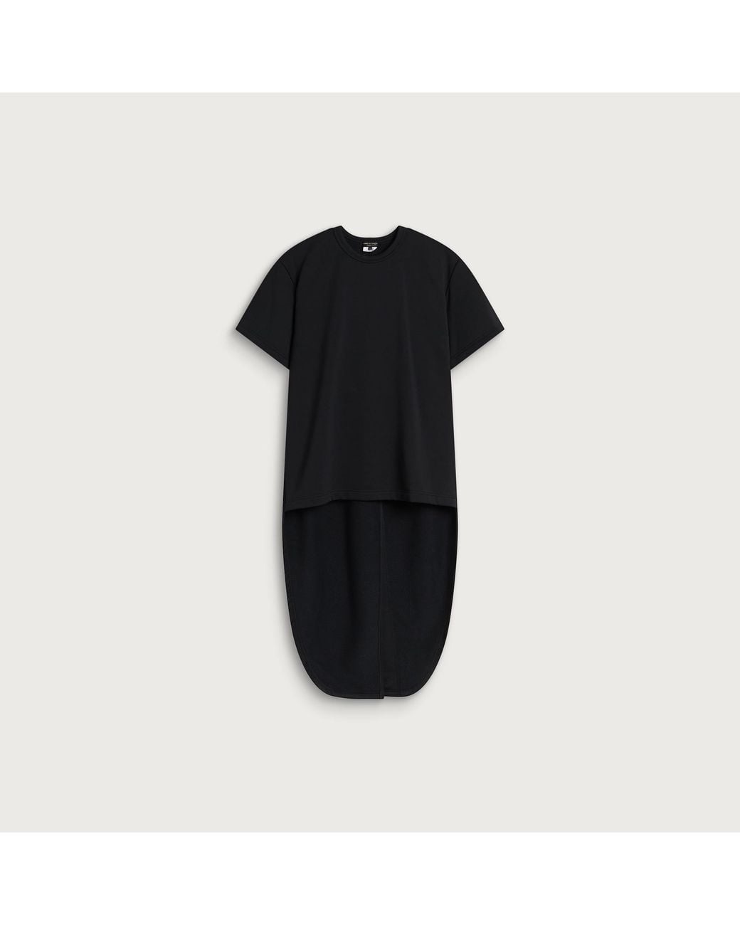 Comme des Garçons Black Cotton Blend Drop Hem T-Shirt for men