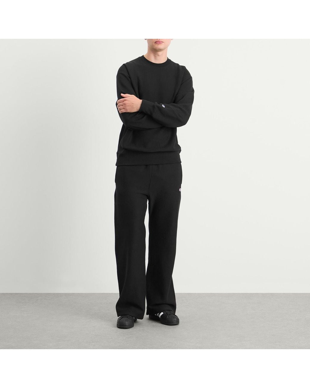 Champion Black Classic Straight Hem Sweat Pants for men
