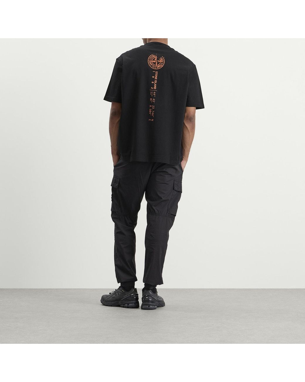 Stone Island Black Vertical Placement T-Shirt for men
