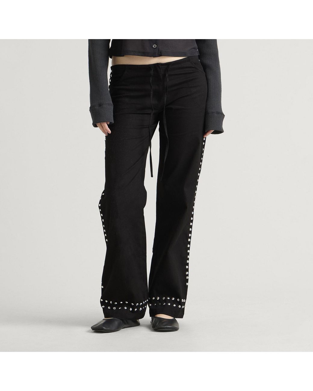 GIMAGUAS Black Delya Studded Trousers