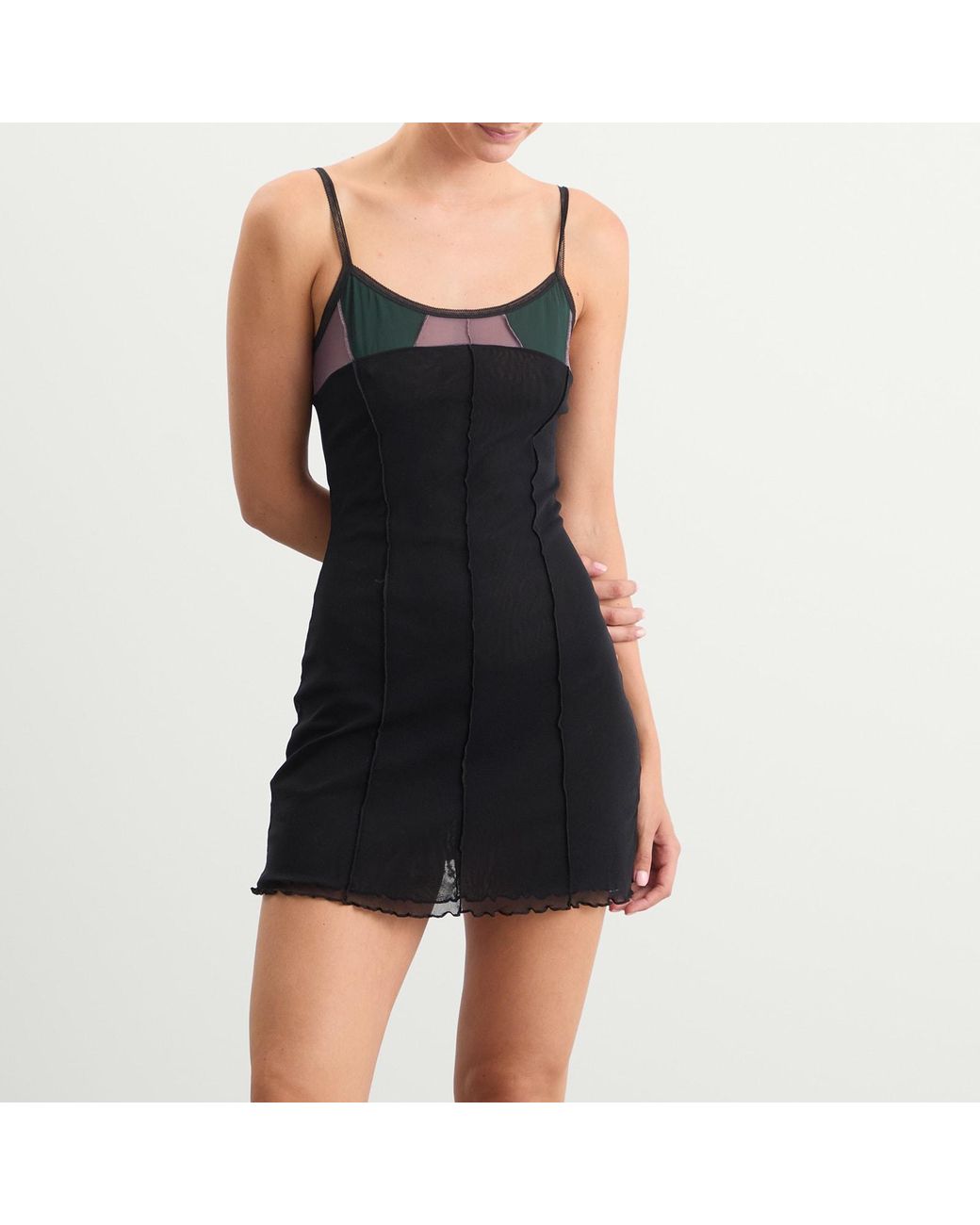 Fruity Booty Black Mesh Mini Dress