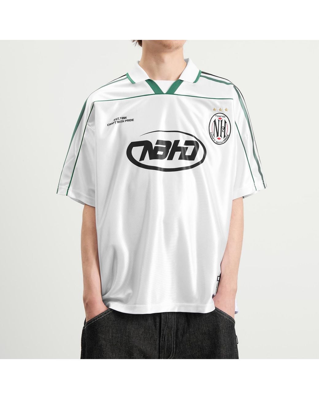 Neighborhood White Game Shirt for men