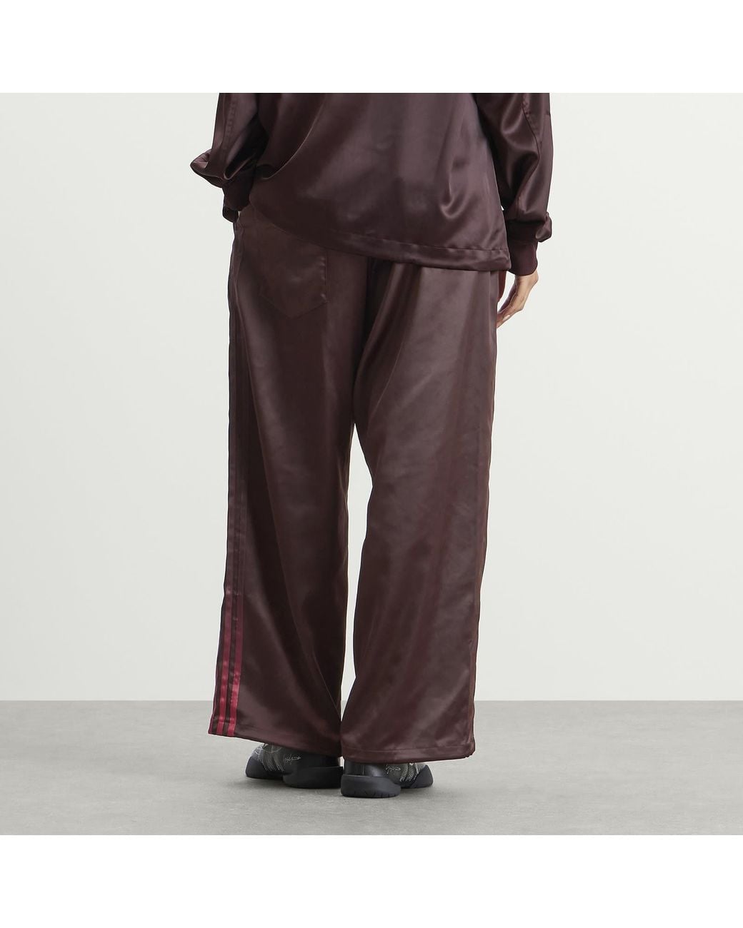 Y-3 Brown Satin Track Pants