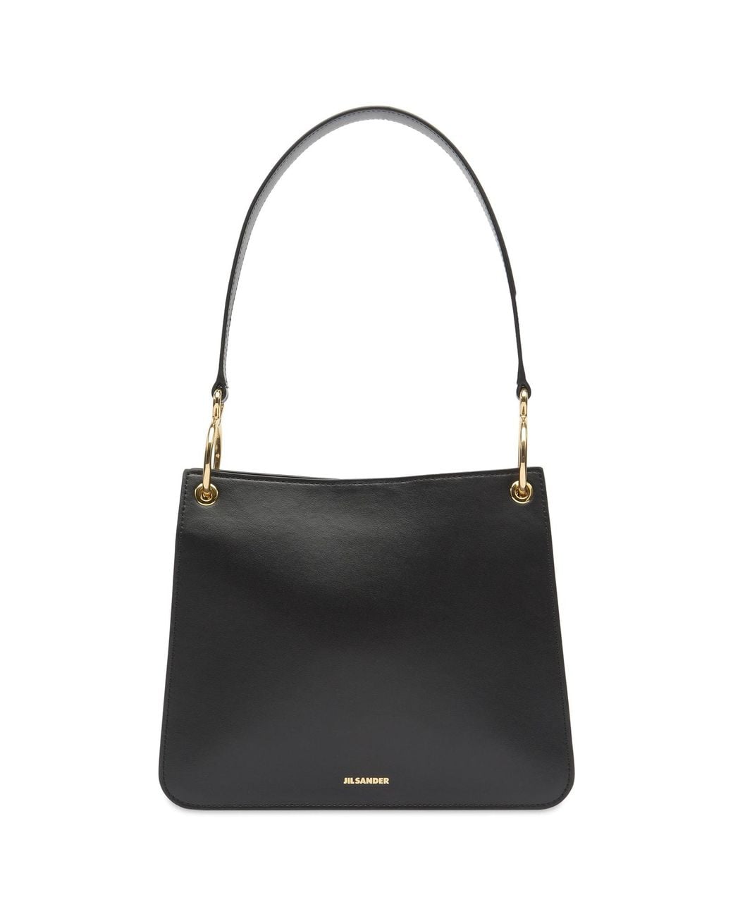 Jil Sander Black Otto Sm Leather Shoulder Bag