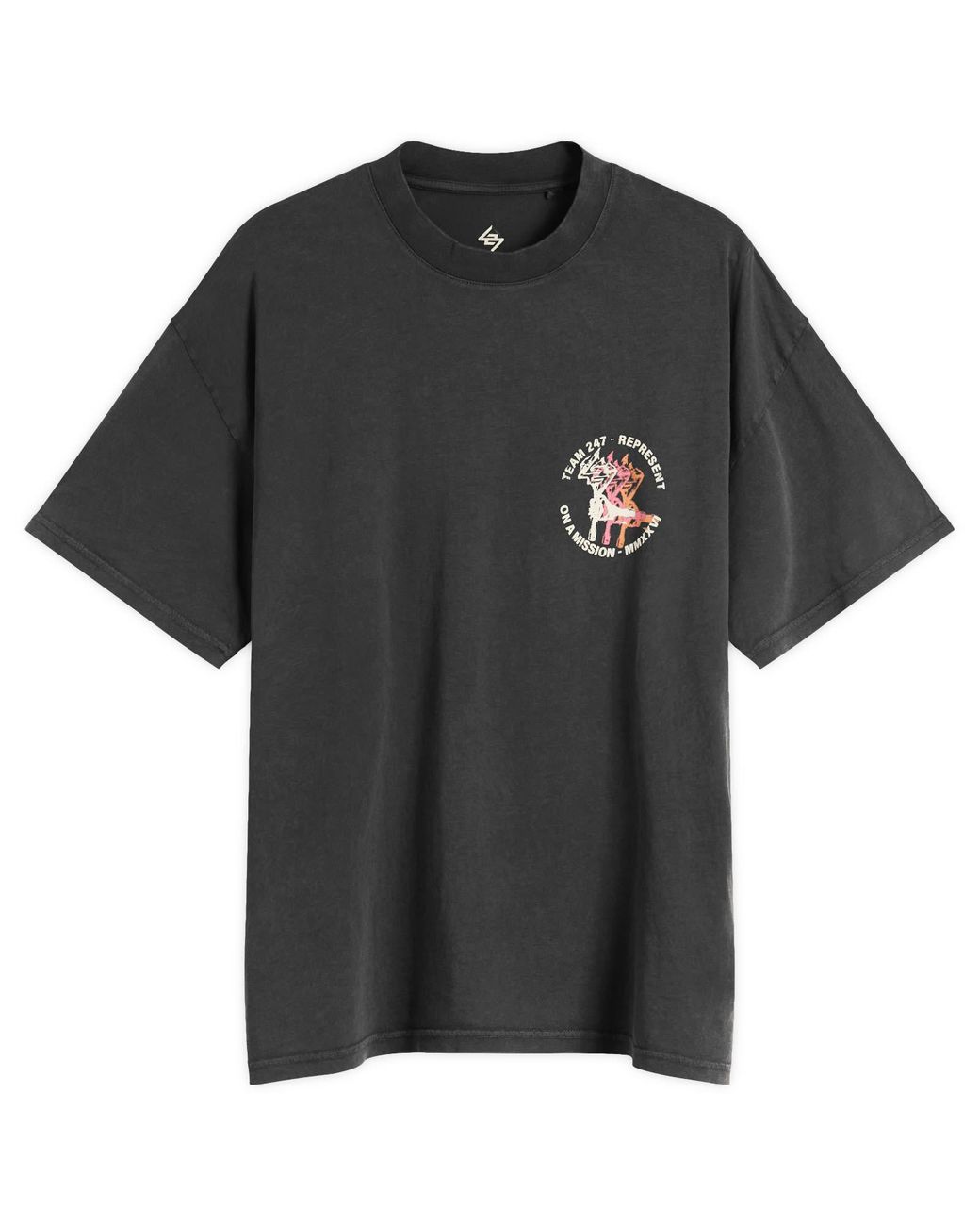 REPRESENT 247 Gray Torch Crop T-Shirt for men