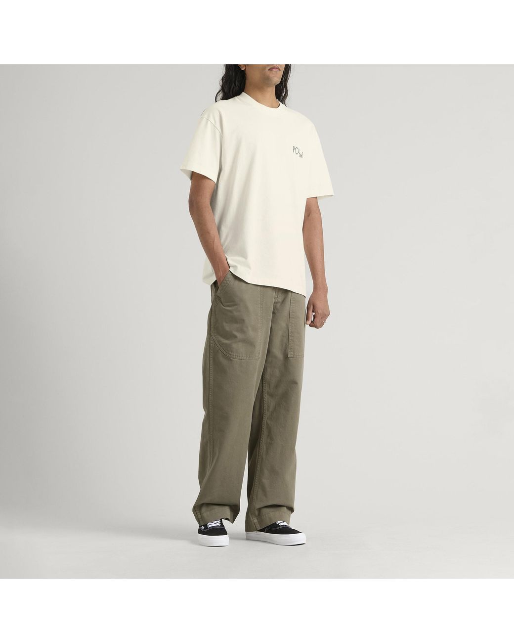 POLAR SKATE Natural Fill Logo Contrast T-Shirt for men