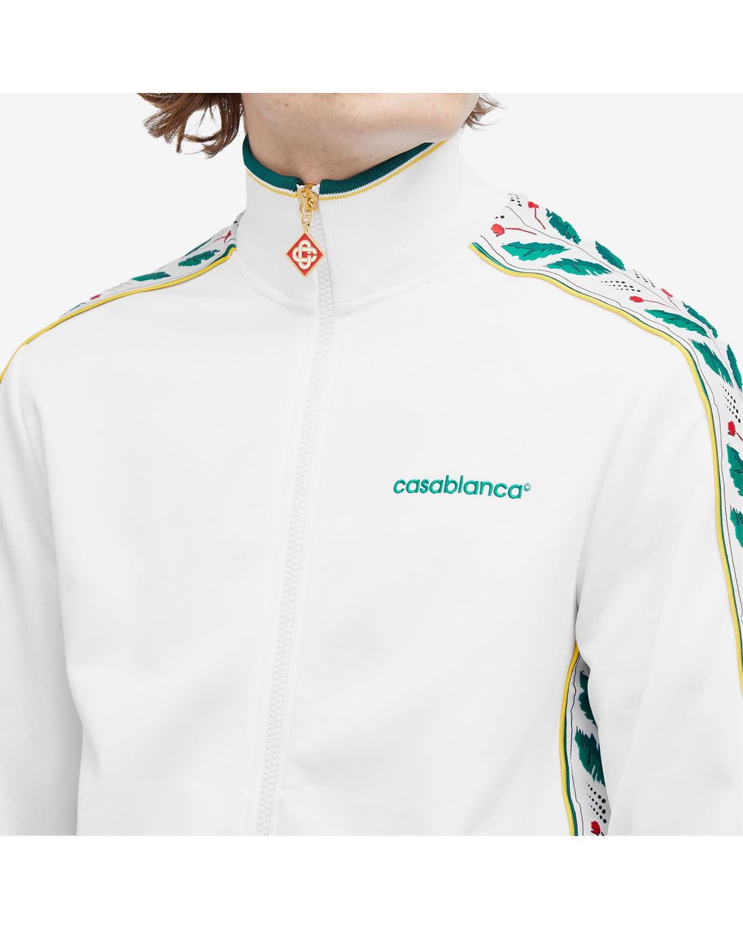CASABLANCA Laurel Track Jacket in White for Men | Lyst