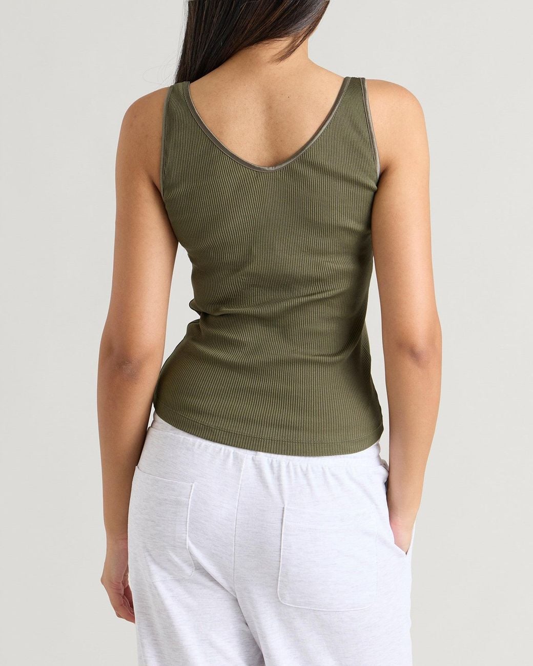 Fruity Booty Green V-Neck Tank Top