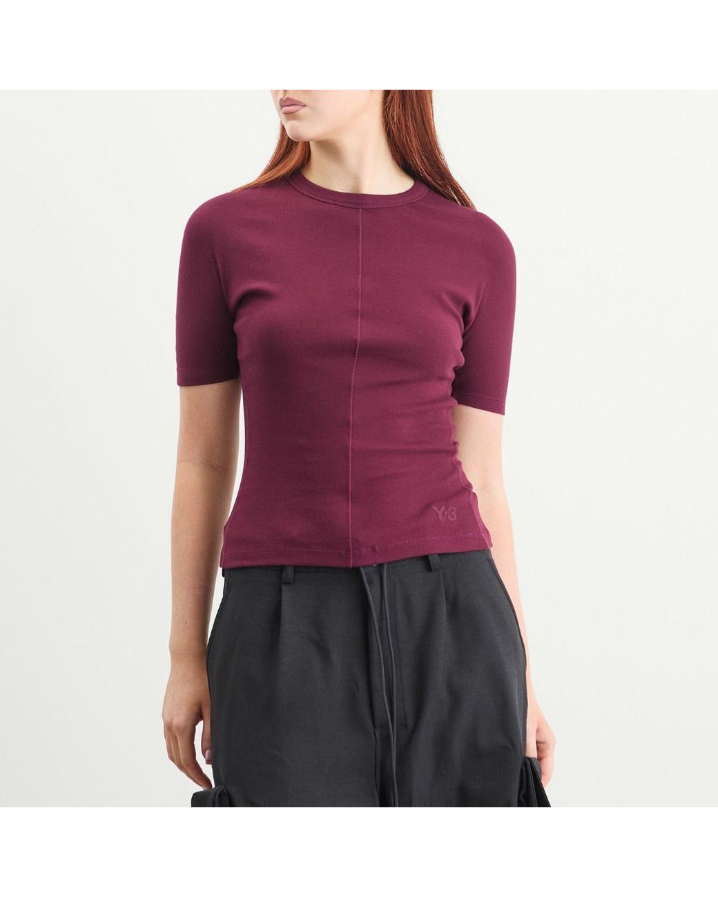 Y-3 Purple Fitted T-Shirt