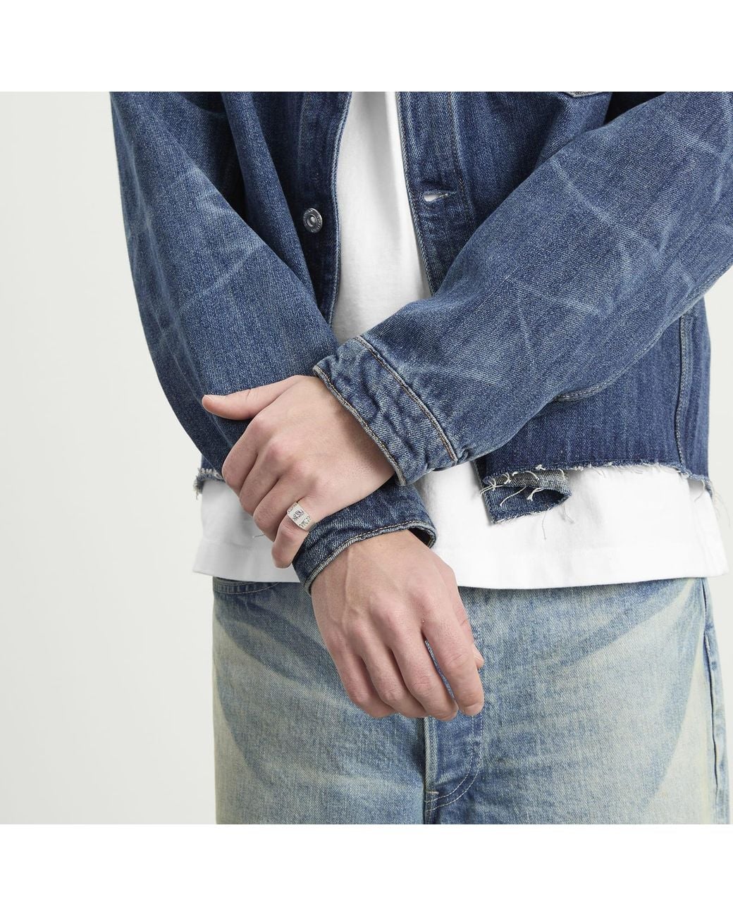 Serge Denimes White Cherub Ring for men