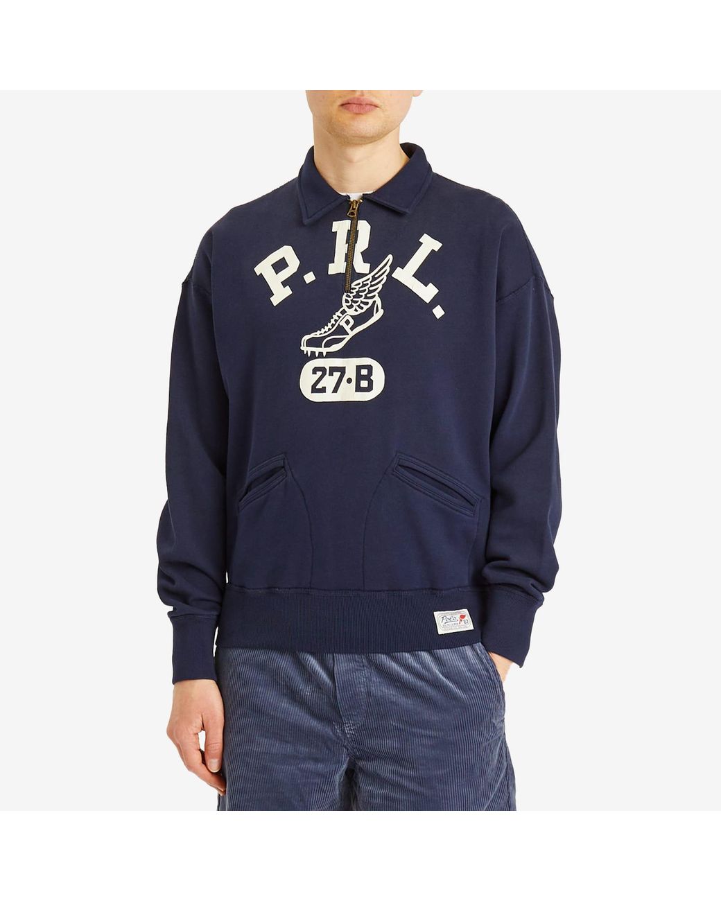 スウェット・トレーナー Polo Ralph Lauren PRL Run Club Half Zip Sweatshirt Polo Ralph Lauren Prl Run Club Half Zip Sweatshirt in Blue