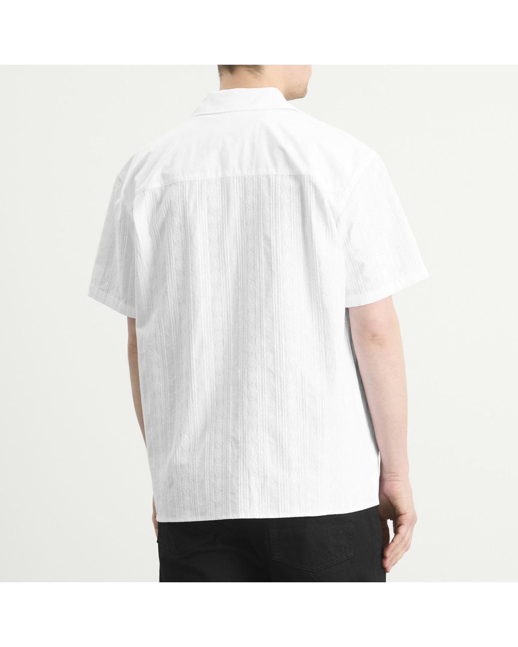 Drole de Monsieur White Cuban Cotton Shirt for men