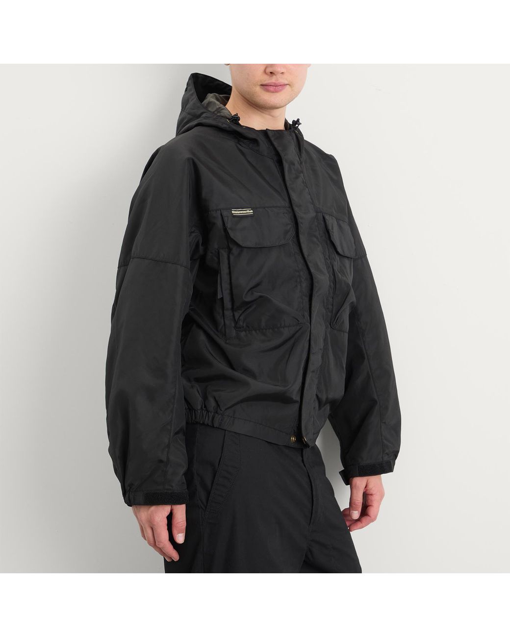 Thisisneverthat Black Sp Logo Wading Jacket for men