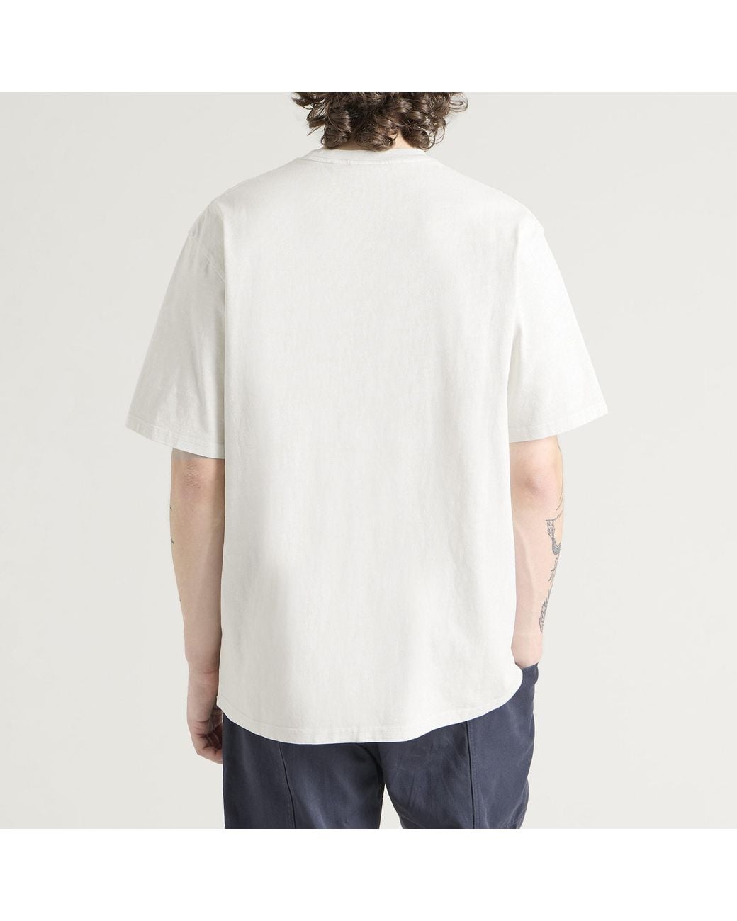 Gramicci White Pigment Dyed Bone T-Shirt for men