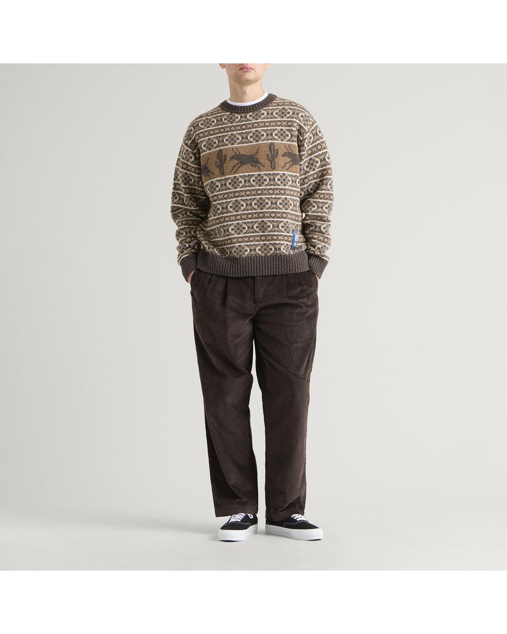 by Parra Brown Cactus Bull Jumper for men