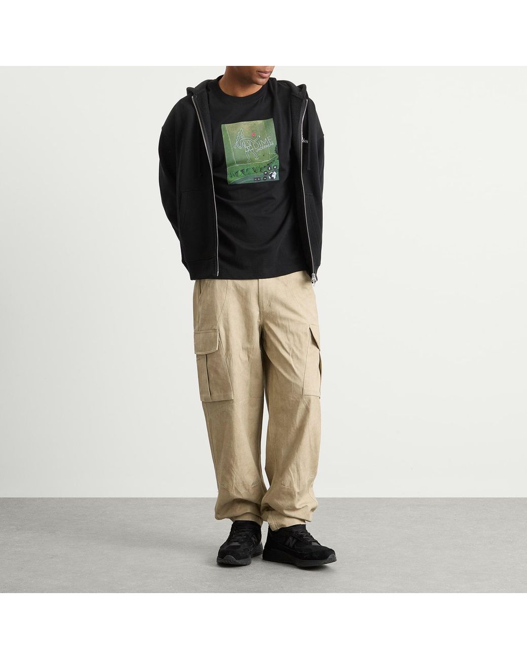 Dime Black Gps T-Shirt for men
