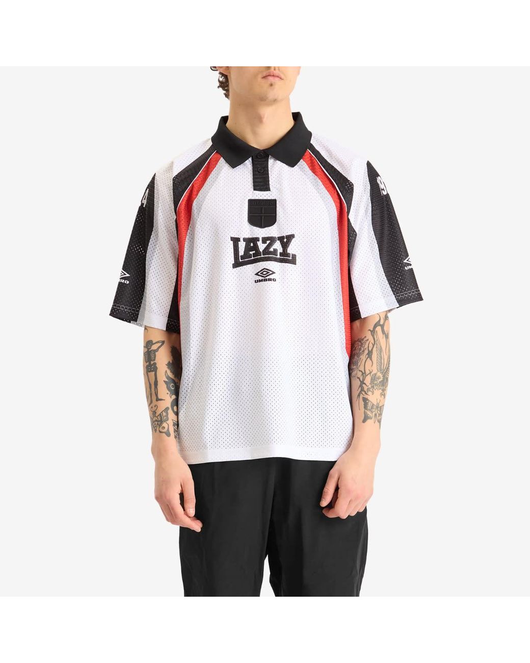 ★UMBRO★ UMBRO X SLAM JAM 9798 Lazy Polo Shirt WhiteUQ111CT UMBRO 97/98 Lazy Polo Shirt | White | FARFETCH