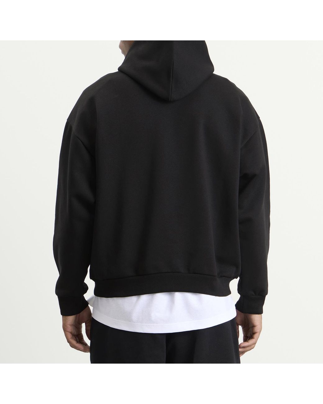 Balenciaga Black Logo Regular Fit Hoodie for men