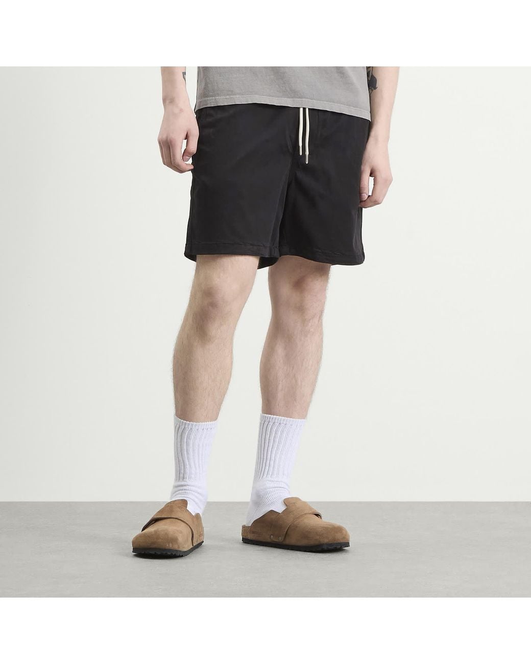 NN07 Black Gregor Drawstring Shorts for men