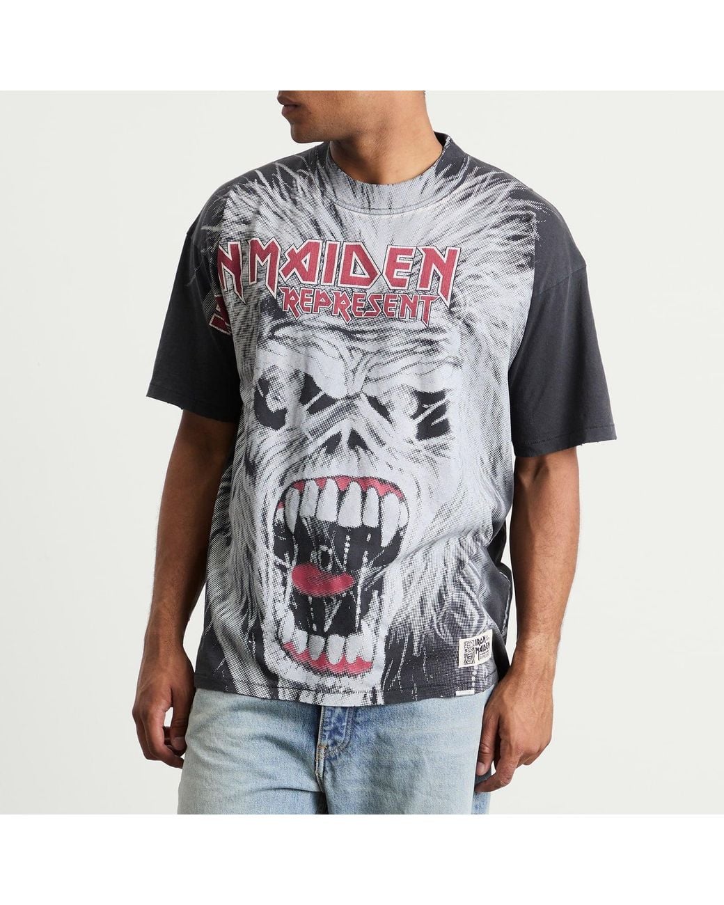 Represent Iron Maiden British Metal T-Shirt in Gray for Men | Lyst